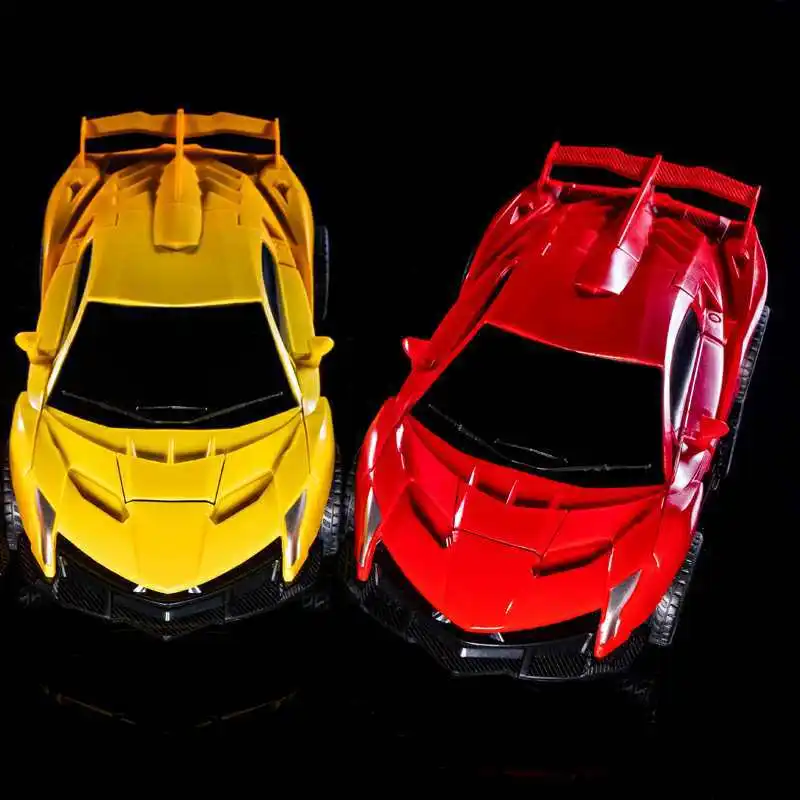 High Simulation One-button Back-up Deformation Vehicle Lamborghini Poison Transform Robot Car Model Toys for Children Funny Gift