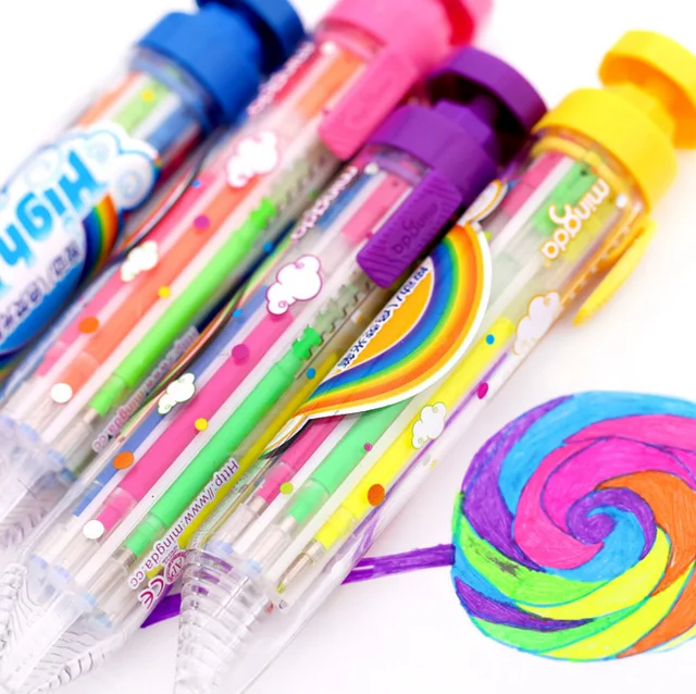 1Pcs/set 8 colors Cute multi colored shiny Blinkpen highlighter pen
