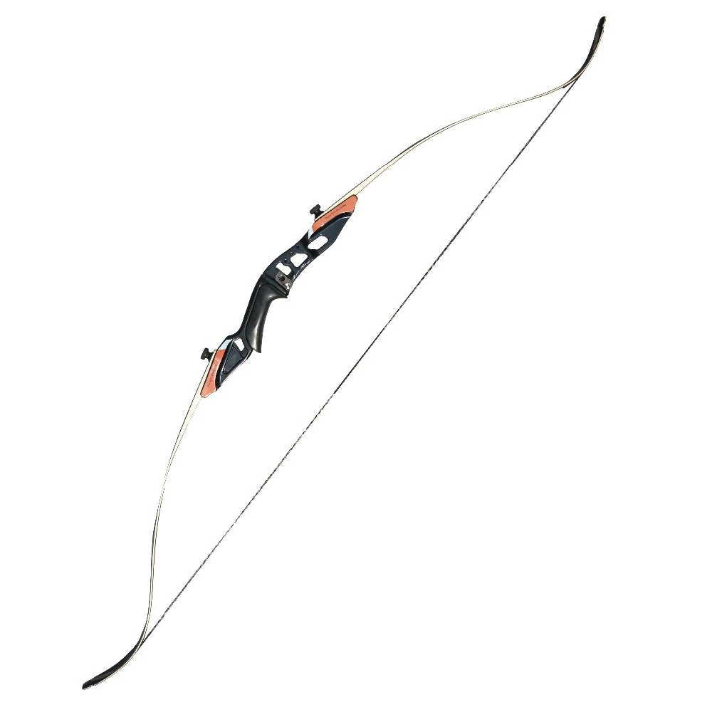 

58" American Hunting Recurve Bow with Blue or Red Risers 25-50 LBS for Outdoor Archery Hunting Target Shooting