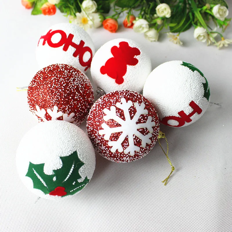 New 8CM Christmas Foam ball Christmas Tree Ornaments Christmas