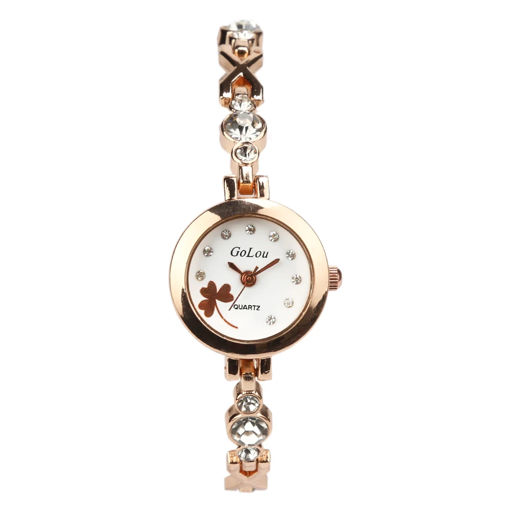 Роскошные часы с белым и черным браслетом из розового золота для женщин, Дамская мода, стразы, кварцевые наручные часы, Relojes Mujer, G-004 - Цвет: White