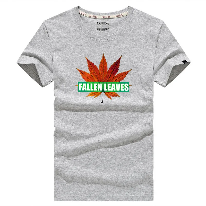

Men's T-shirt 2019 NEW Summer T-shirt O-neck large size S-5XL casual cotton print maple leaf loose T-shirt brand men's T-shirt
