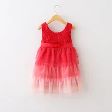 Girls Clothes Real Cute Baby New Summer 2016 Free Shipping Children’s Wedding Dress Kids Princess Party Child Clothing Free