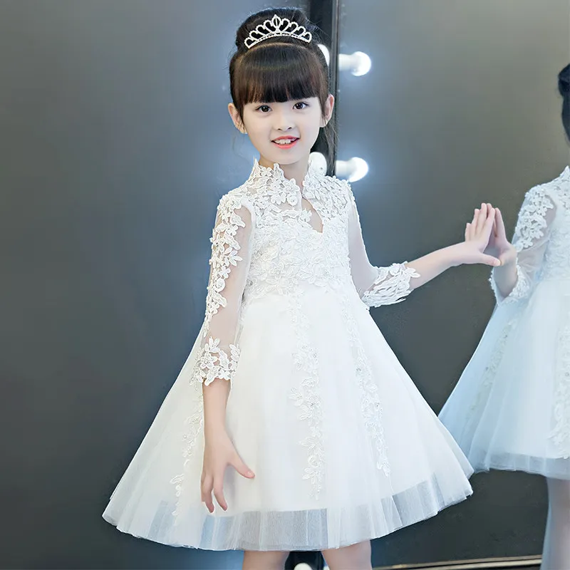 Glizt Bead White Tulle first communion dresses for girls Vestido Daminha Casamento Ball Gown Flower Girl Dresses for Weddings цена Glizt Bead White Tulle first communion dresses for girls Vestido Daminha Casamento Ball Gown Flower Girl Dresses for Weddings цены онлайн