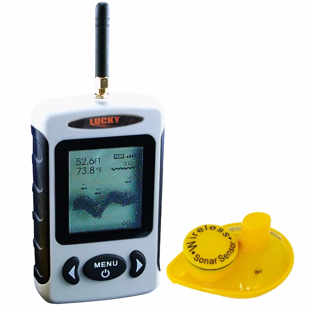 

LUCKY FFW-718 Wireless Portable Depth Sounder Finder Sonar Sensor 45M Multilanguage Choose Fish Finder Fish Lure Echo LCD