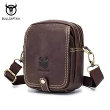 BULLCAPTAIN Мужские поясные сумки из натуральной кожи винтажный дорожный сотовый телефон сумка поясная сумка маленькие Поясные Сумки поясная сумка на пояс BU388