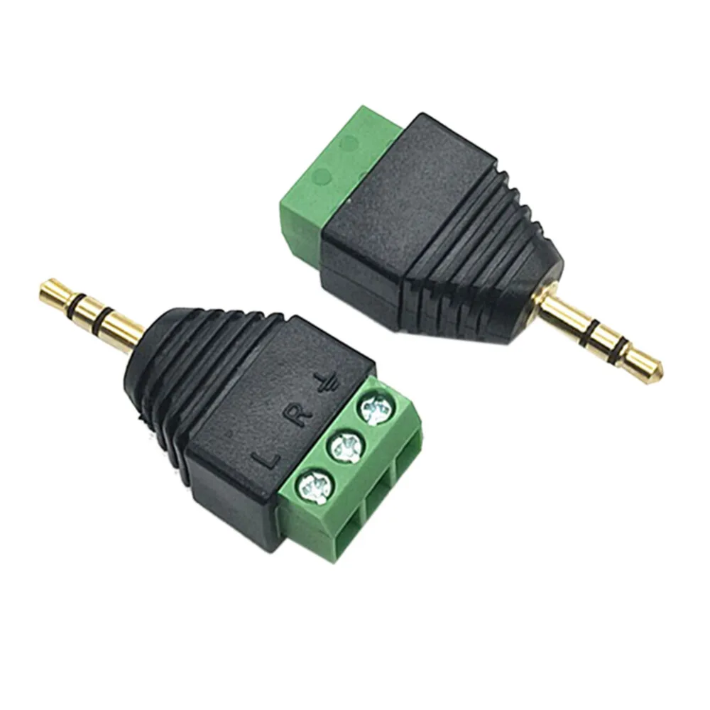 3 5 mm male 3 pin terminal block plug connector 3 5mm 3ploe 1 8 inch