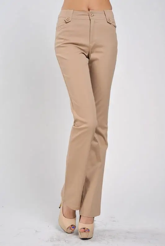 Осенние женские брюки хлопок средняя талия повседневные брюки женские узкие брюки ol брюки размера плюс