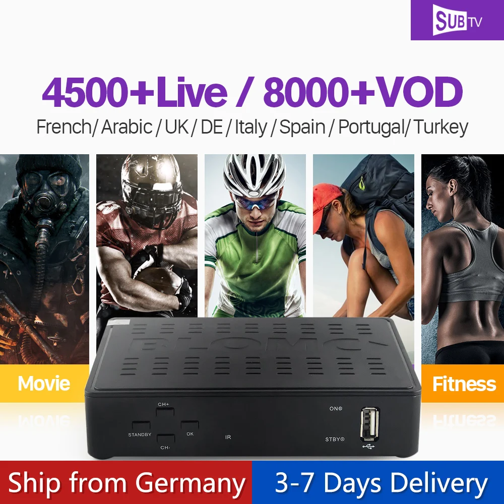 

Linux IPTV Box France Arabic Blomc-1 IPTV Receiver H.265 Decoding Support Stalker Xtreamcodes Portals Belgium Portugal IPTV Box