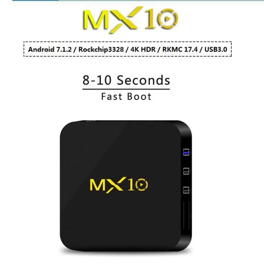 Q) MX 10 tv BOX Android 9,0 mx10 4 Гб DDR4 32 ГБ/64 Гб RK3328 четырехъядерный KD18.0 4K 2,4 ГГц wifi USB 3,0