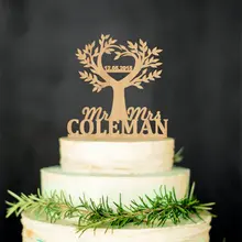 Персонализированные Семейные деревянные топперы на свадебный торт деревенский деревянный для торта Топпер на заказ фамилия акриловый торт Топпер