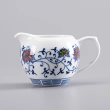 "King tea Mall" Голубой и белый фарфор Твининг Лотос ча хай "Гонг дао Бэй" для китайского чая Gongfu Chadao, чайные изделия