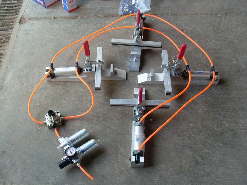 

Pneumatic Screen Stretching Machine 4#, Manual Clamp/Chuck Stretcher, L300*W300mm,Pneumatic screen printing plate,Cast Steel
