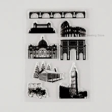 

Clear Stamps european building stamps background element stamps for scrapbook travel decorative stamps