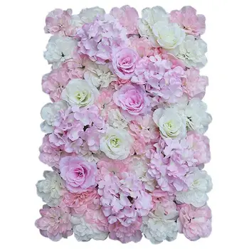 

Artificial silk flower wall, DIY wedding home street decoration - light pink + white