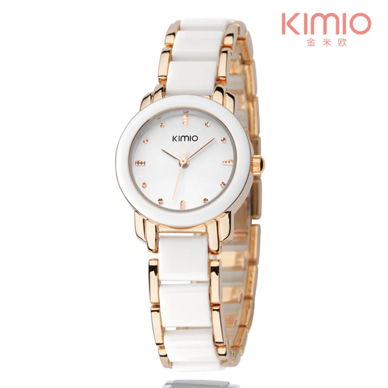 2017 New Hot Watches Women Bracelet Ceramic Round Case Shape Analog Steel Skeleton Unisex Antique Quartz