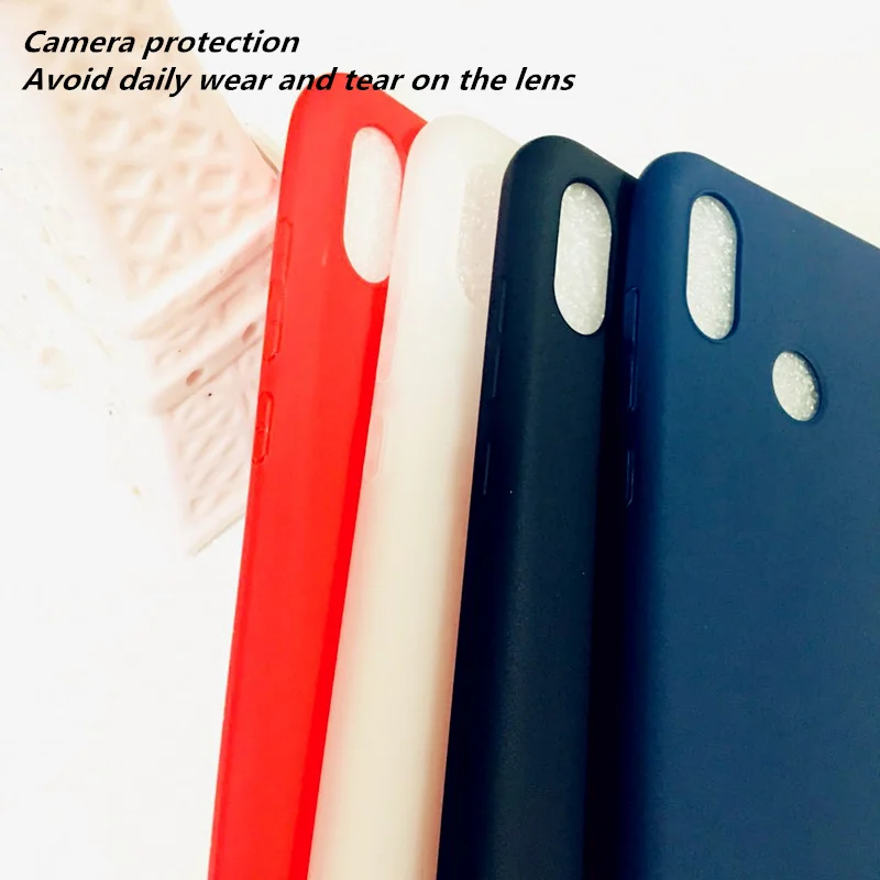 

Solid color simple case for Redmi 6 6A note 6 7 pro TPU soft silicone protective cover for Xiaomi A2 lite mix max 3 8 lite black