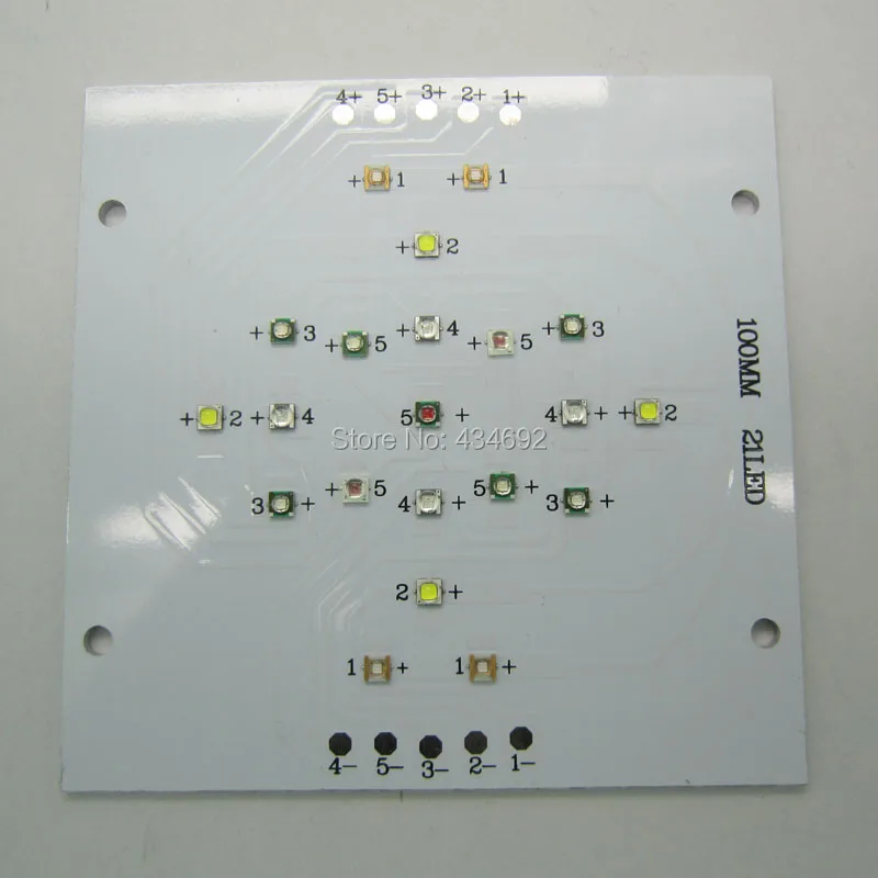 5 Канал 21 Светодиодов Cree XPE XTE XPG2+ Semileds UV УФ привело 395NM 415NM+ Epileds 660NM Led Коралл Растет привело Moudle Излучатель Лампы Свет Для Морских XR30W Pro Аквариум Led свет