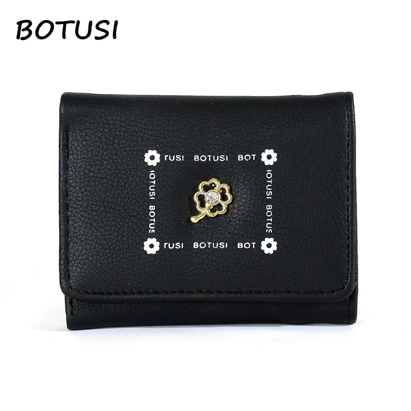 

BOTUSI Diamond Flower Fashion Business Id Credit Card Holder Women Bank Card Case Cardholder Woman Wallet PU Leather Ladies