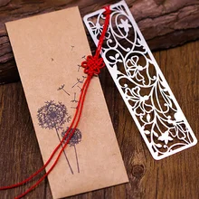 1 шт. кавайные Цветочные пустотелые закладки, винтажные металлические закладки с китайским узлом, школьные офисные страницы, канцелярские принадлежности, подарок для учителя