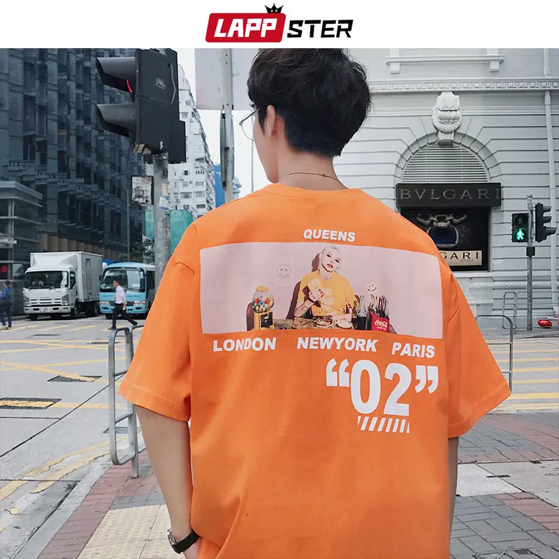 LAPPSTER الرجال مضحك طباعة بلايز الشارع الشهير الصيف 2019 رجل المتناثرة عارضة T قميص الذكور عالية الجودة الكورية لوح التزلج التي شيرت LAPPSTER الرجال مضحك طباعة بلايز الشارع الشهير الصيف 2019 رجل المتناثرة عارضة T قميص الذكور عالية الجودة الكورية لوح التزلج التي شيرت