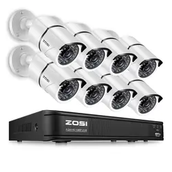 ZOSI 8CH CCTV система 1080P HDMI TVI 8CH DVR 8 шт 2,0 МП уличная инфракрасная камера видеонаблюдения 3000TVL камера система видеонаблюдения