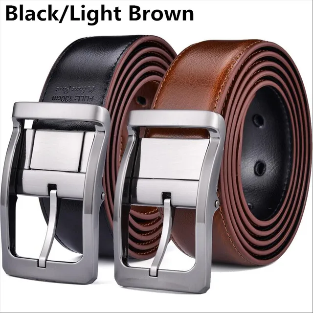 Men's Genuine Leather Dress Belt, Reversible Belt for Men Two In One 3