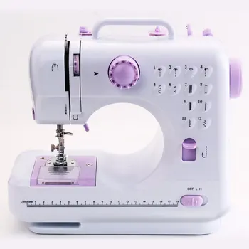 

505A US plug Electric Sewing Machine 12-Pin Electric Mini Portable Double Thread And Speed DC Electric Pedal Sewing Machine