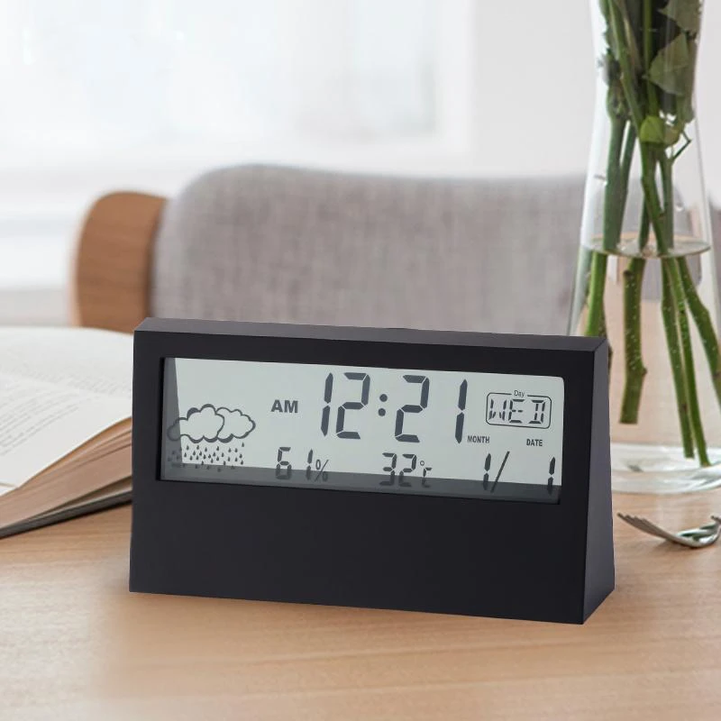 Miniso Display Digital Alarm Desk Clock Weather Forecast Function
