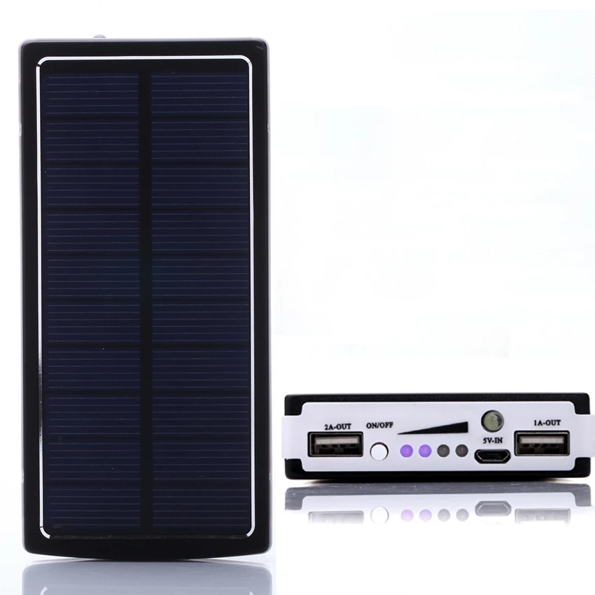 16000mah Portable Solar Power Bank bateria externa Solar Charger Powerbank Dual USB LED Lighting External Battery for Cell Phone