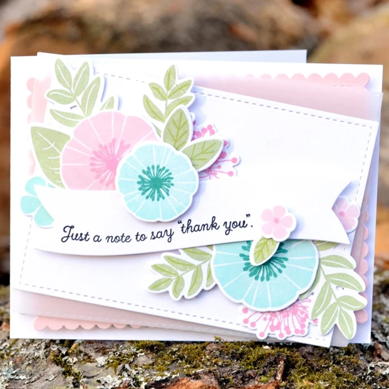 Banner Frame Metal Cutting Dies Or Transparent Clear Stamp For Diy