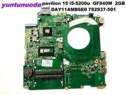 Оригинальный Для hp pavilion 15 материнская плата для ноутбука i5-5200U GF840M ГБ DAY11AMB6E0 501-782937 Протестировано Бесплатная доставка