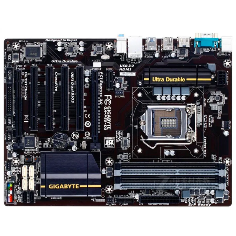 Материнская плата LGA1150 B85 для Gigabyte GA-P85-D3 б/у DDR3 P85-D3 1150 USB3.0 SATA3 | Компьютеры и офис
