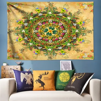 

3D Wall Tapestry Bohemian Flowers Mandala Tapestry Wall Hanging Floral Decoration Hippie Tapestry Wall Cloth Large Bed Sheets