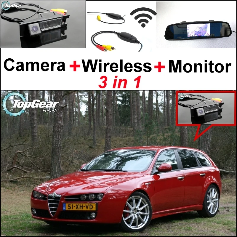 3in1 Special WiFi Rear View Camera + Wireless Receiver Mirror Monitor DIY Parking System For Alfa Romeo AR 159 | Автомобили и