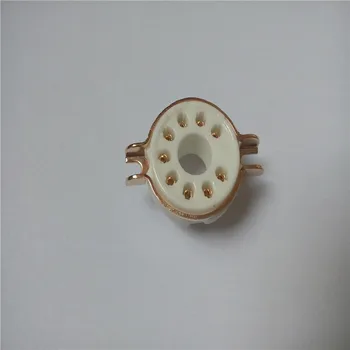 

4pcs ceramic tube socket bass tube socket GZC9-2-G 9 pin silver foot for EL504 PL504 EL519 PL519 6p12p tube amplifier
