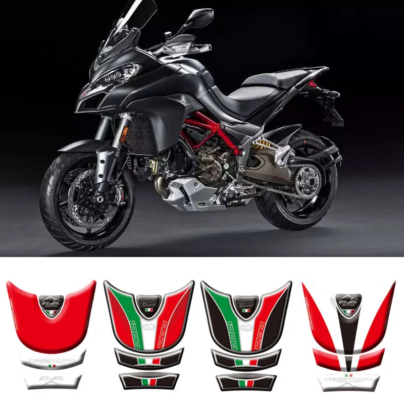 

Motorcycle 3D Fuel Tank Protective Stickers Decals For Ducati Multistrada 1200 2010-2014 Stickers