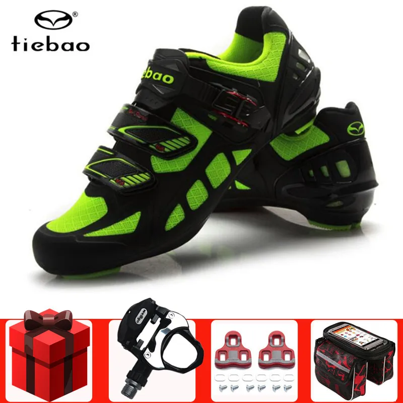 

Tiebao Road Cycling Shoes add pedal set Triathlon Bike men sneakers Outdoor Bicycle Shoes Unisex Breathable Road Bike Shoes