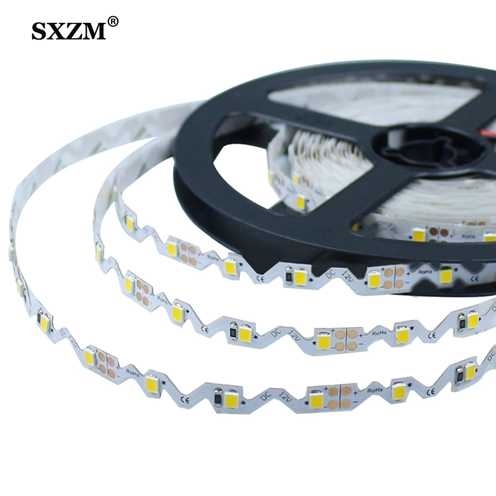 

LED Strip S Shape SMD 2835 DC12V 5M 300LED Bendable Flexible LED Ribbon Backlight Channel Letters Advertising Light Warm White