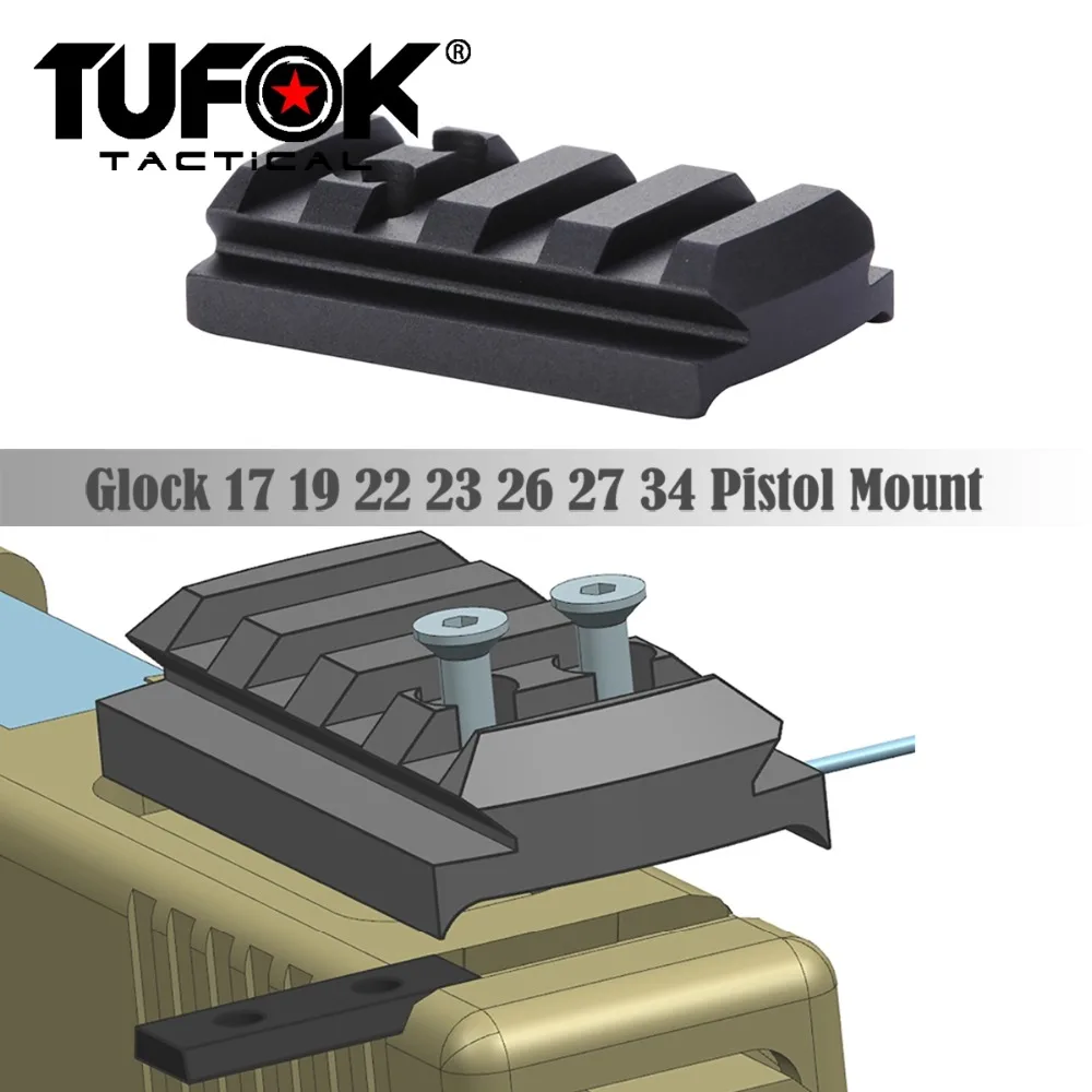 TuFok غلوك 17 19 22 23 26 27 34 جبل غلوك اكسسوارات البصر جبل لوحة ل منظر نقطة حمراء Picatinny السكك الحديدية محول نطاق قاعدة TuFok غلوك 17 19 22 23 26 27 34 جبل غلوك اكسسوارات البصر جبل لوحة ل منظر نقطة حمراء Picatinny السكك الحديدية محول نطاق قاعدة