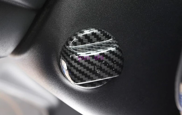 Kaufe Carbon Fiber Texture ABS Auto Schaltknauf Handbremse Schutz