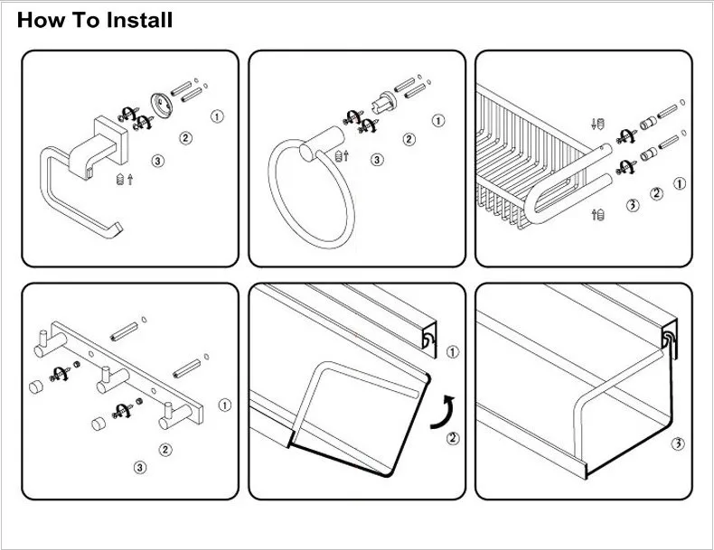 Black Space Aluminum Kitchen Shelf Bathroom Rack Single Tier Shelf Shampoo Shelf Balcony Rack