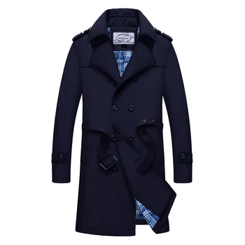 

Men's Long Trench New Spring Autumn Jackets And Coats Casual Long Section Clothing Fashion Male Loose Trench Overcoat