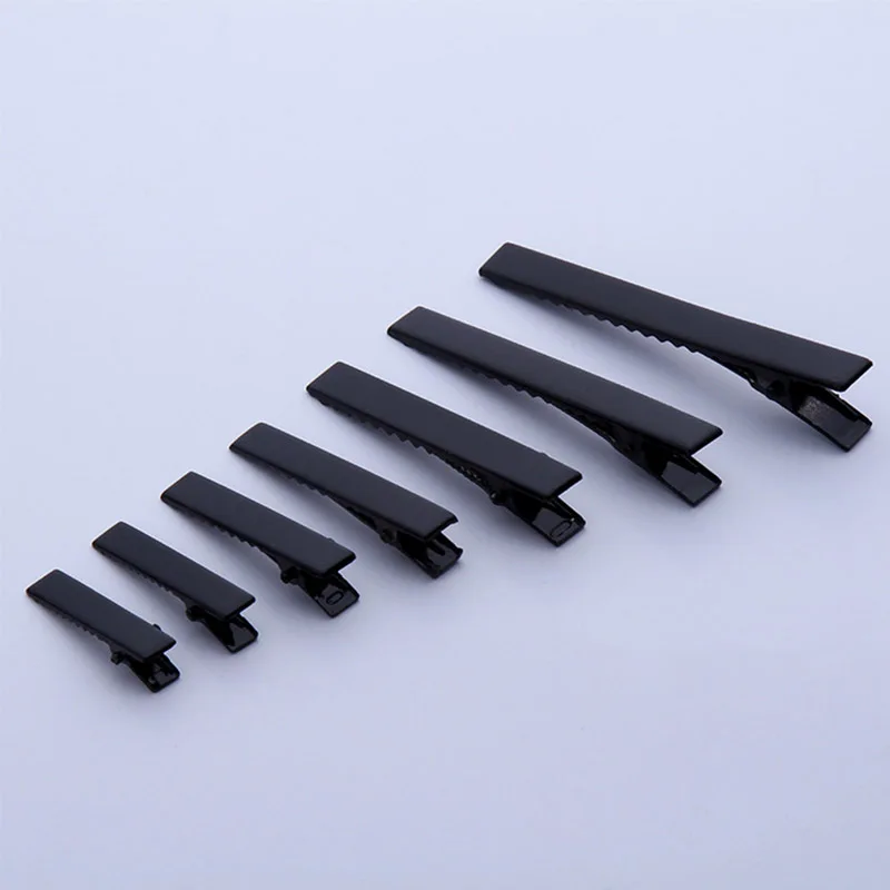 20 шт./лот черная краска металлическая основа заколки для волос 3 3,5 4,5 5,5 6,5 7,5 см длина пустые заколки для волос Когти DIY ювелирных изделий