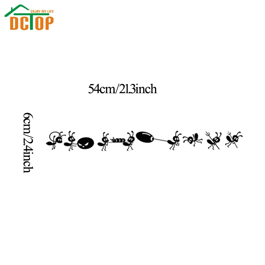 DCTOP 8 Ants Move House Creative Stickers Vinyl Wall Decals Kitchen Decoration Art Wall Stickers Home Decor Adhesive