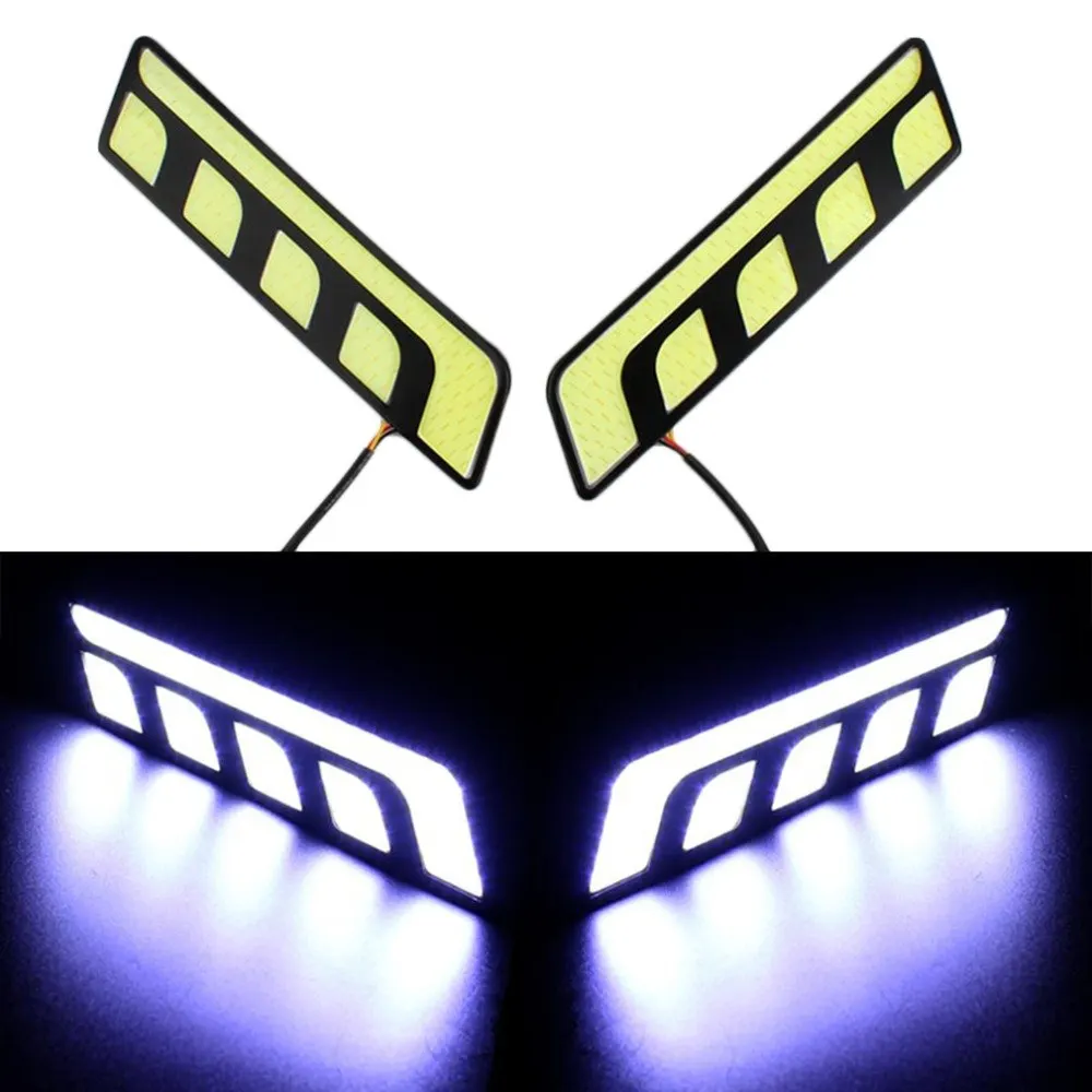 

2Pcs Universal 16CM Car Auto DRL Daytime Runing Lamp Fog COB LED Waterproof Driving Light