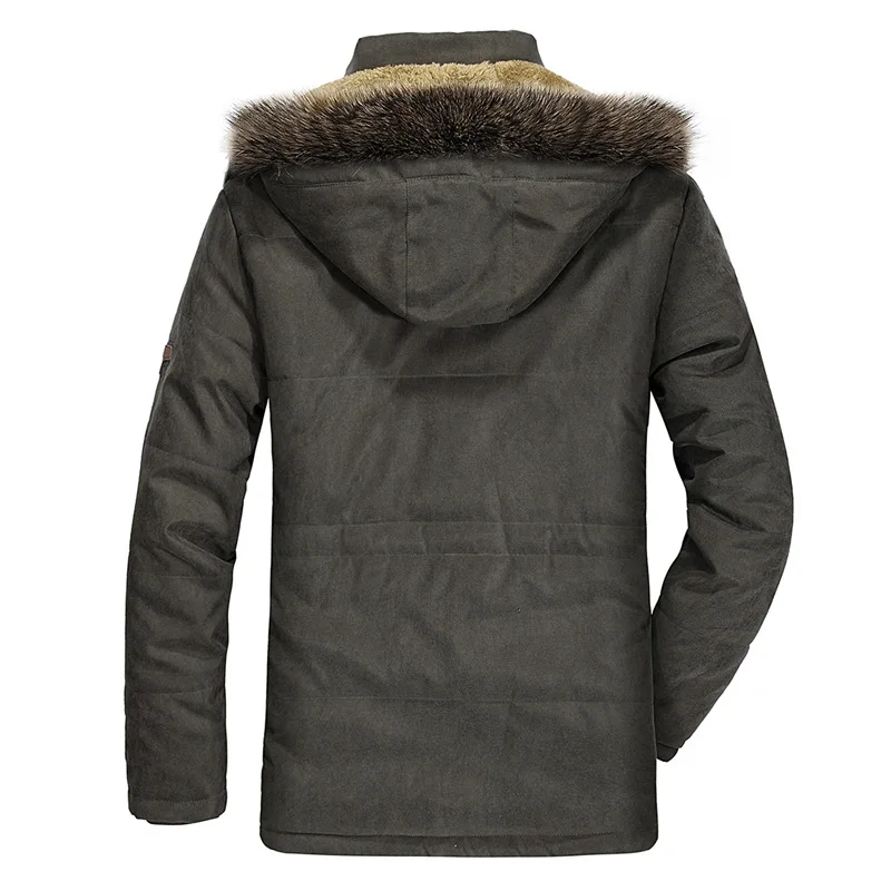 Koop Heren Winter Jas Dikke Casual Uitloper Jassen Mannelijke Bontkraag Winddicht Waterdichte Parka Plus Size 6XL Nieuwe Fluwelen Warme Jas