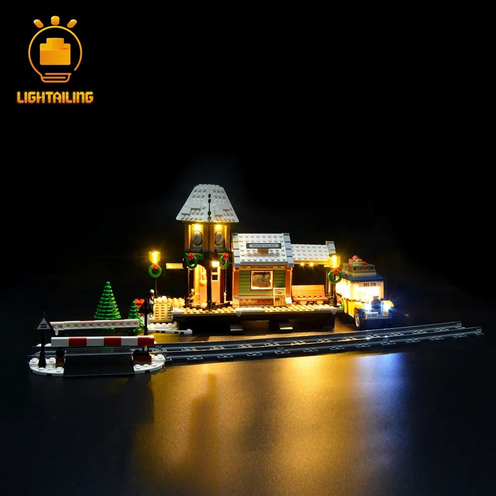 Billig LIGHTAILING Led Beleuchtung Kit Für Echte Kreative Serie Winter Dorf Station Bausteine Kompatibel Mit Modell 10259