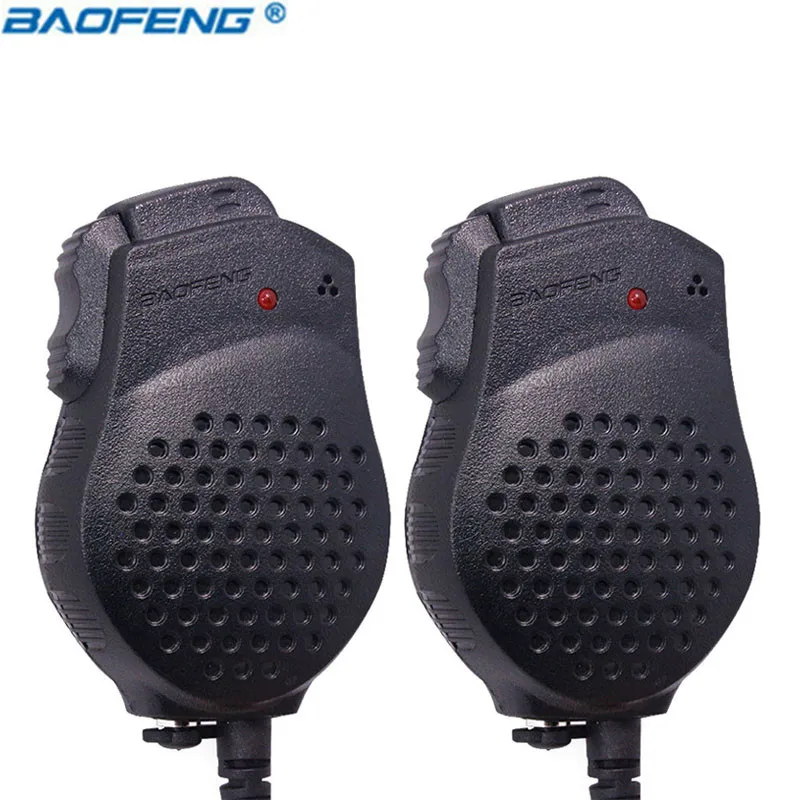 2 шт. Baofeng UV-82 двойной PTT Динамик Микрофон Портативный Push-To-Talk для bf-uv82 Walkie Talkie микрофон Аксессуары UV 82 - Цвет: 2pcs 2ptt speaker