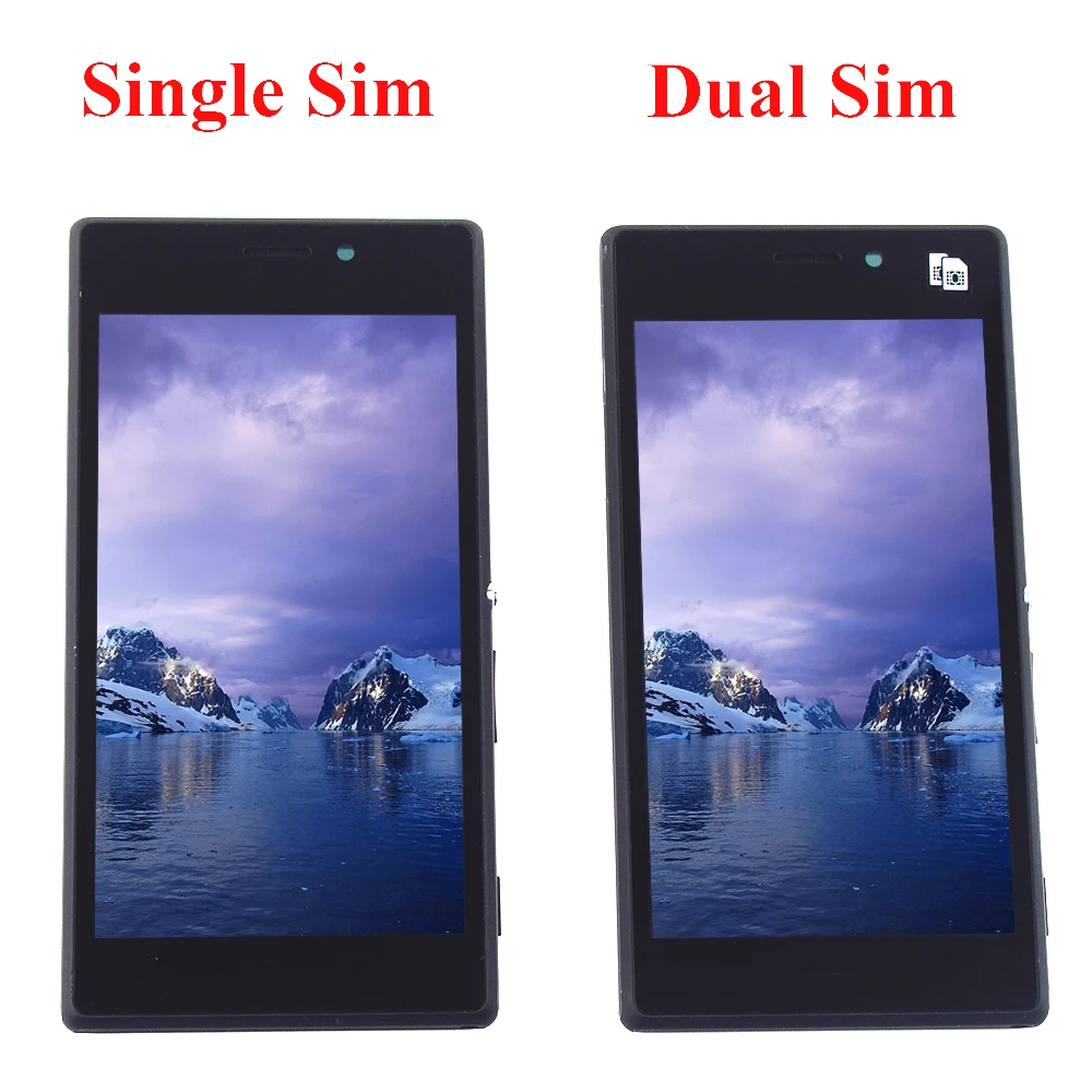 

For Sony Xperia M2 S50H D2302 D2305 D2306 Full Touch Screen Digitizer Sensor Glass Panel + LCD Display Monitor Assembly Frame